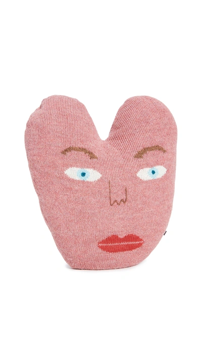 Gift Boutique Kid's Oeuf Heart Pillow In Rose/multi