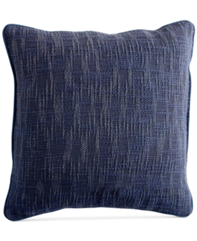 Dkny Pure Space-dyed 18" Square Decorative Pillow Bedding In Navy