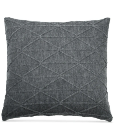 Dkny City Pleat Gray 18" X 18" Decorative Pillow Bedding In Grey
