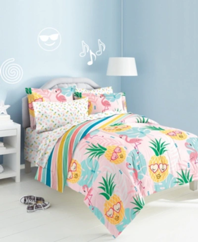 Dream Factory Pineapple Twin Bed-in-a-bag Bedding In Pink