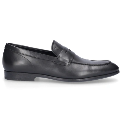 Tod's Mocassino Pelle Nera Morsetto Fondo In Gomma In Black