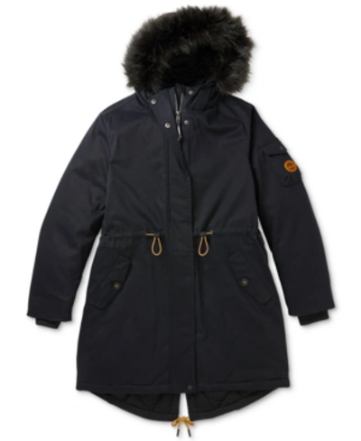 Timberland Mt Kelsey Sherpa-lined Hooded Parka In Black