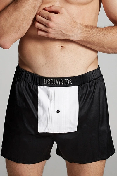 Dsquared2 Men Boxer In Black