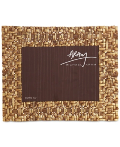Michael Aram Antique Gold-tone 5" X 7" Palm Frame In White