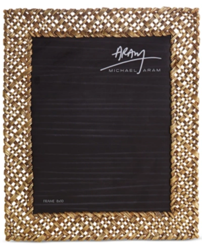 Michael Aram Antique Gold-tone 8" X 10" Palm Frame In White