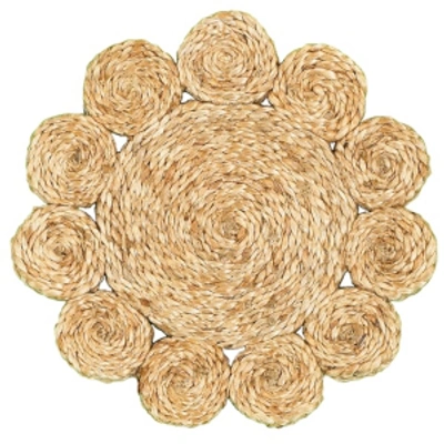 Lr Home Natural Natural Jute Disks Placemats - Set Of Two In Nude Or Na