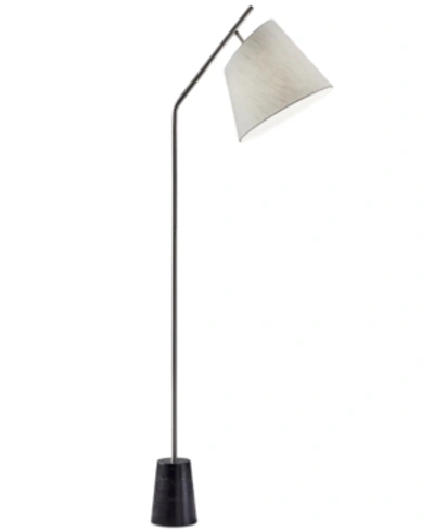 Adesso Dempsey Floor Lamp In Brushed Steel