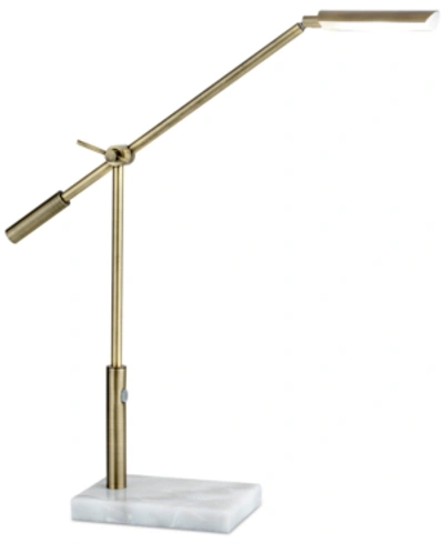 Adesso Vera Led Swing Arm Desk Lamp In Brass