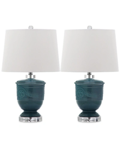 Safavieh Set Of 2 Shoal Table Lamps In Blue