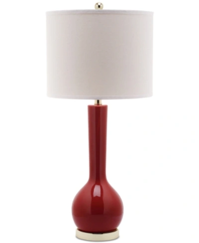 Safavieh Mae Single Table Lamp In Red