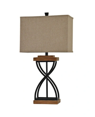 Stylecraft Hardback Fabric Shade Table Lamp In Multi