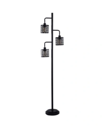Stylecraft Steel Floor Lamp In Black
