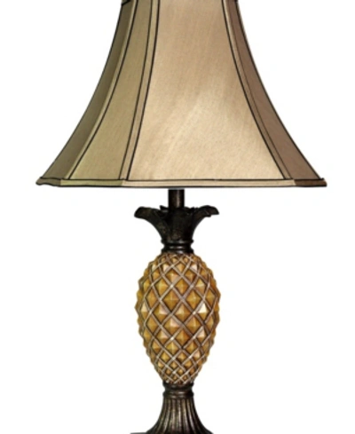Stylecraft Pineapple Textured Table Lamp In Brown