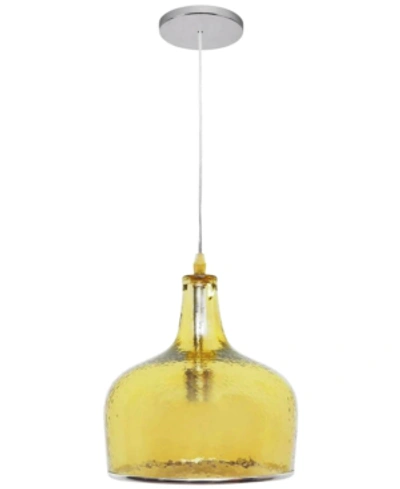 Abbyson Living Arlo Glass Pendant Light In Yellow