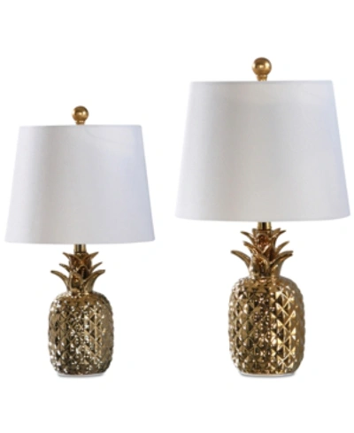 Abbyson Living Set Of 2 Alina Gold Table Lamps