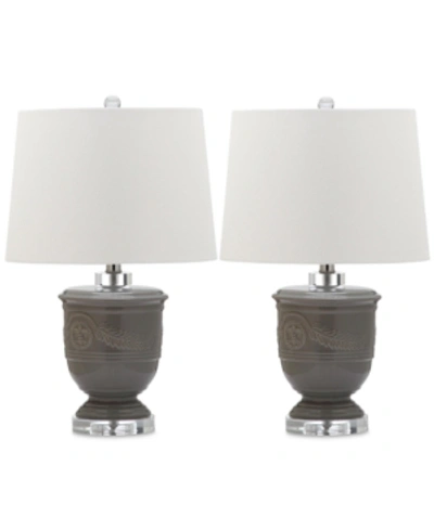 Safavieh Set Of 2 Shoal Table Lamps In Grey