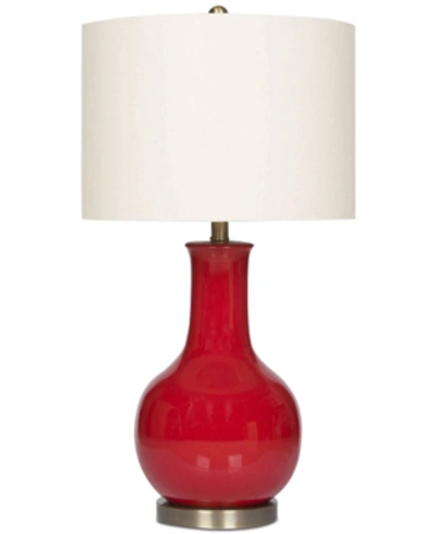 Abbyson Living Katy Ceramic Table Lamp In Red