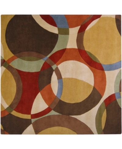 Surya Forum Fm-7108 Tan 6' Square Area Rug In Tan/beige