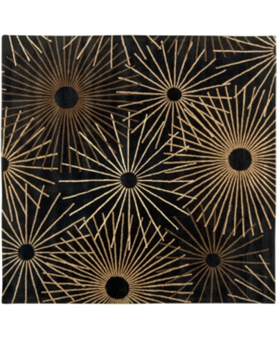 Surya Forum Fm-7090 Black 4' Square Area Rug