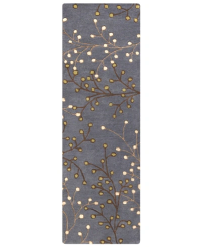 Surya Athena Ath-5125 Navy 2'6" X 8' Runner Area Rug In Blue