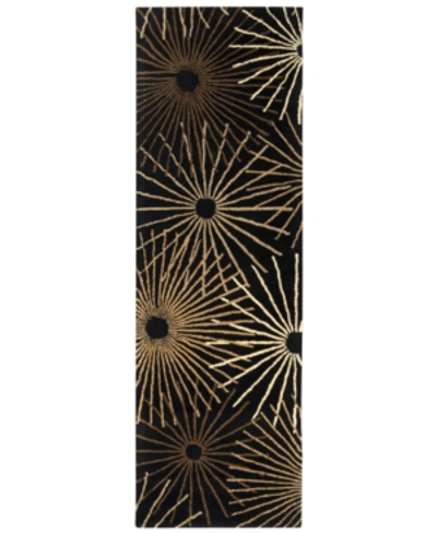 Surya Forum Fm-7090 Black 2'6" X 8' Runner Area Rug