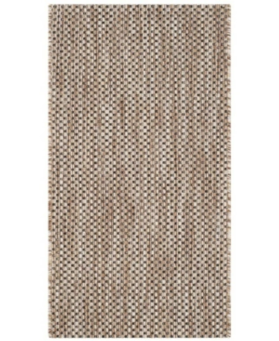 Safavieh Courtyard Cy8521 Natural And Black 2' X 3'7" Outdoor Area Rug In Nude Or Na