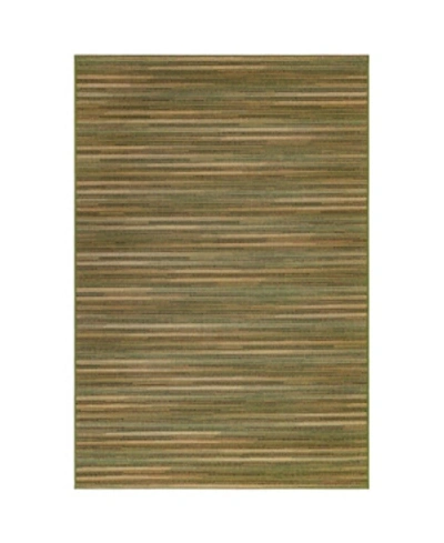 Liora Manne Marina Stripes 7'10" X 9'10" Area Rug In Green