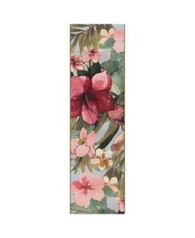 Liora Manne Marina Tropical Floral Multi 1'11" X 7'6" Runner Rug