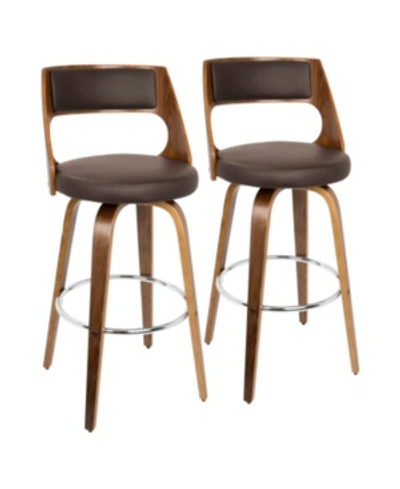 Lumisource Cecina Bar Stool, Set Of 2 In Brown