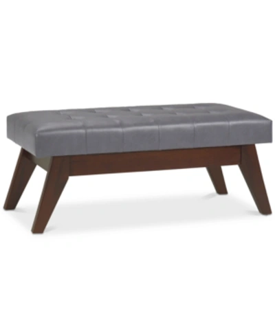 Simpli Home Ednie Ottoman In Dark Grey