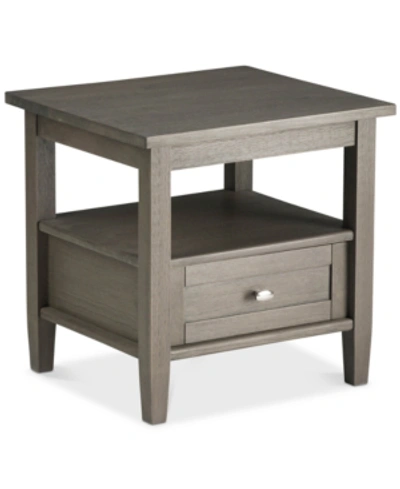 Simpli Home Burbank End Table In Farmhouse