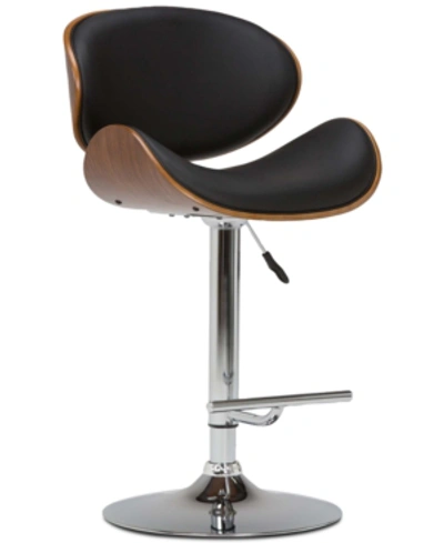 Simpli Home Delsia Swivel Bar Stool In Black