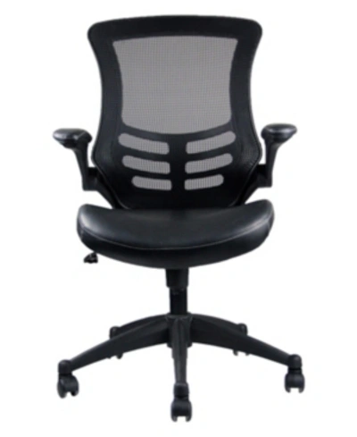 Rta Products Techni Mobili Stylish Mid-back Mesh Office Chair In Black