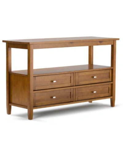 Simpli Home Warm Shaker Console Table In Light Brown