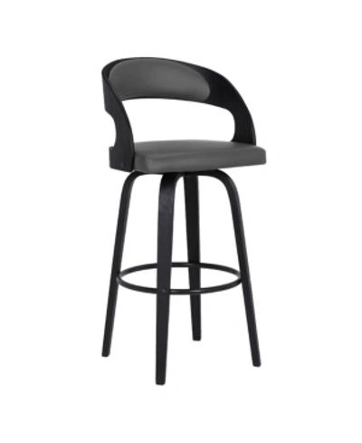 Armen Living Shelly 30" Bar Stool In Grey