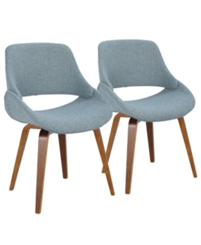 Lumisource Fabrico Dining Chair (set Of 2) In Blue