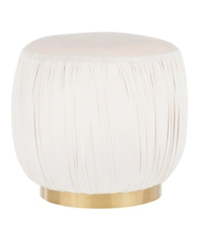 Lumisource Ruched Ottoman In Gold