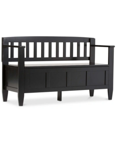 Simpli Home Winslow Storage Bench In Black