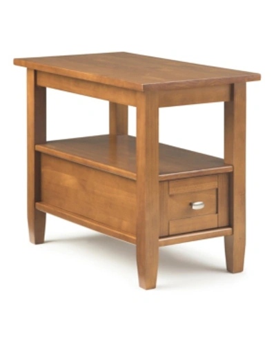 Simpli Home Warm Shaker Side Table In Light Brown