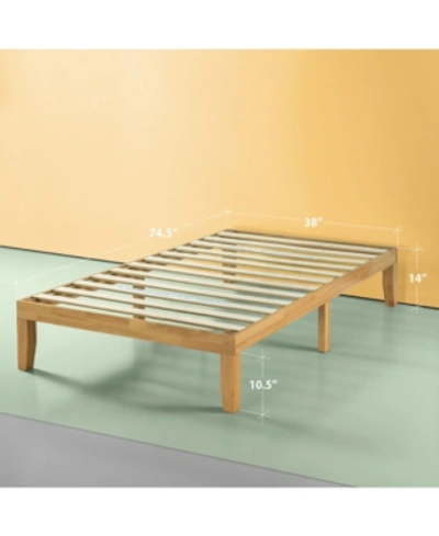 Zinus Moiz 14" Wood Platform Bed / No Boxspring Needed, Twin In Open Brown