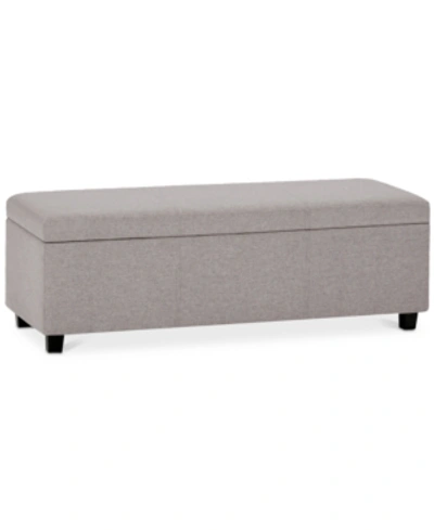 Simpli Home Easton Storage Bench In Light Grey