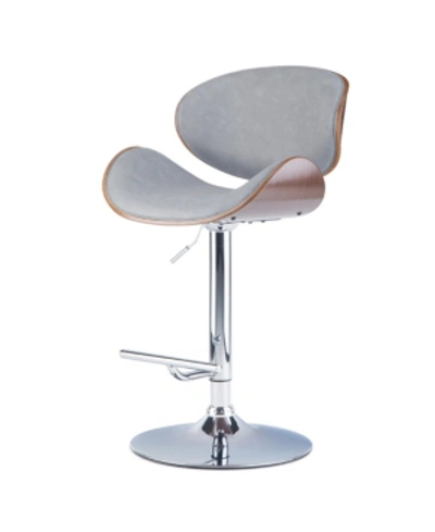 Simpli Home Marana Adjustable Barstool In Grey