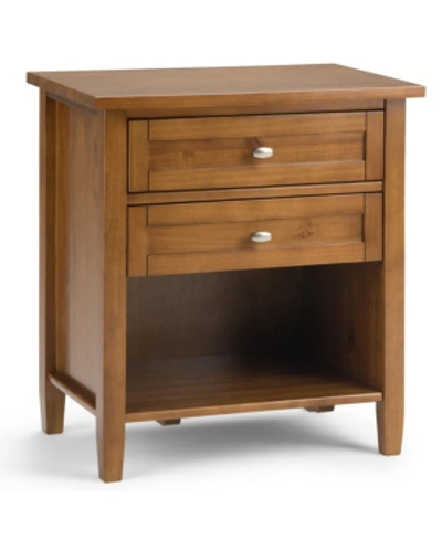 Simpli Home Warm Shaker Night Stand In Light Brown