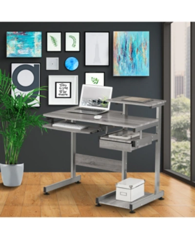 Rta Products Techni Mobili Workstation Desk In Gray
