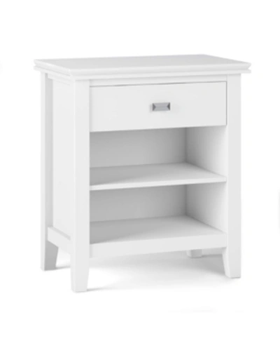 Simpli Home Artisan Solid Wood Bedside Table In White