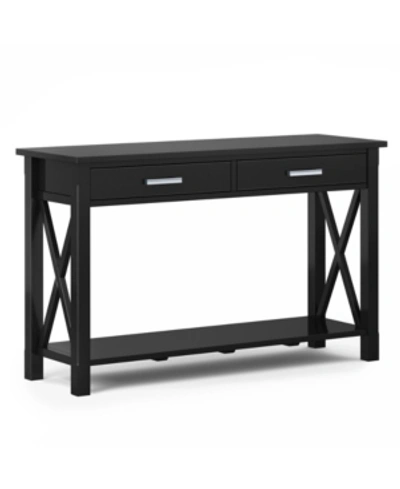 Simpli Home Kitchener Solid Wood Console Sofa Table In Black