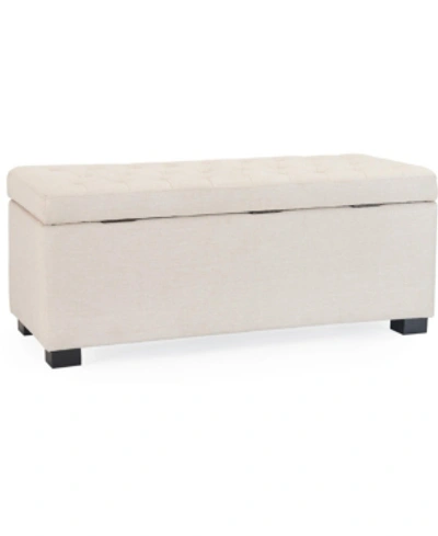 Adore Decor Arlo Tufted Storage Bench In Ivory