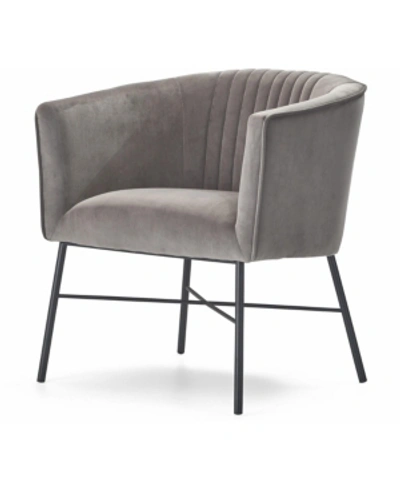 Adore Decor Leone Tufted Accent Chair In Gray