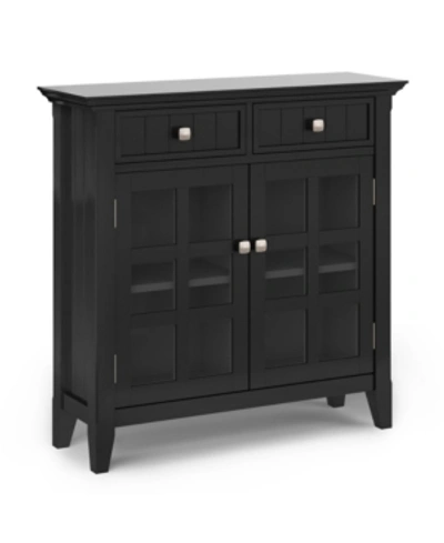 Simpli Home Acadian Solid Wood Entryway Storage Cabinet In Black