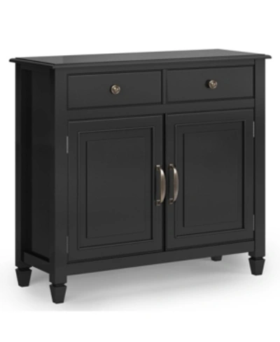Simpli Home Connaught Solid Wood Entryway Storage Cabinet In Black